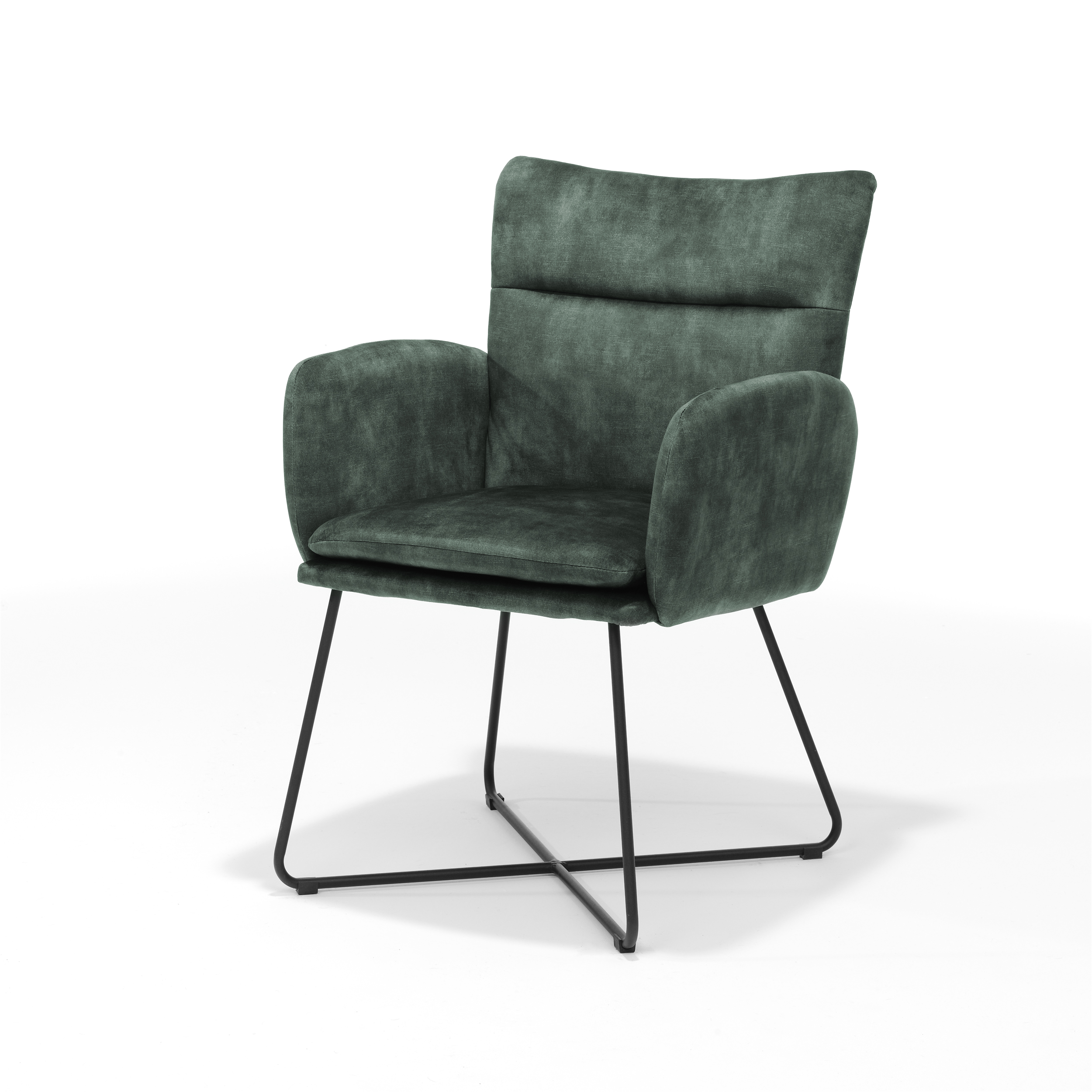 Armstoel Sense zwart - Aurora Velours Hunter