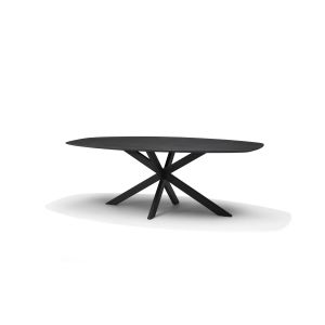 Star Eetkamertafel 240X110 Bootvorm Mango Zwart 3cm