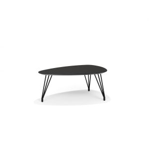 Salontafel SWITCH-TRIO - 95X55 Niervorm Zwart Eiken 40H