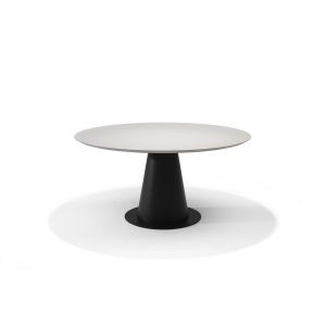 Basic eetkamertafel Rond 140 HPL1 Kasjmiergrijs+TM02