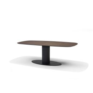 Basic eetkamertafel Deens Ovaal 240X110 HPL1 Ferro Brons+TM03A Ovaal