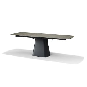 RICK Eetkamertafel Glas-Keramiek Taupe 160-240X90 Uitschuifbaar