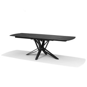 VEGAS Eetkamertafel Glas-Keramiek Taupe 160-240X90 Uitschuifbaar