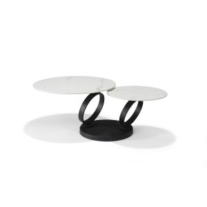 Orion Salontafel B-5706 - Wit Deckstone - 2 Bladen Draaibaar