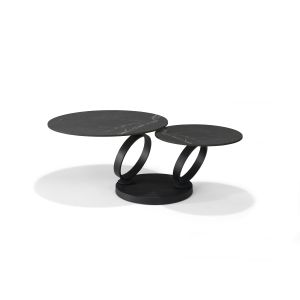 Orion Salontafel B-5706 - Zwart Deckstone - 2 Bladen Draaibaar