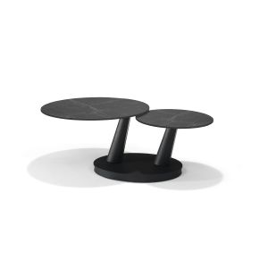Antares Salontafel B-5712 - Zwart Deckstone - 2 Bladen Draaibaar