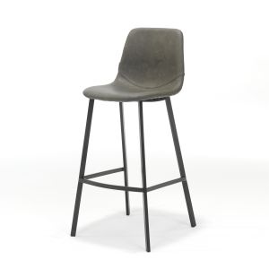 Barkruk Bari Zwart Stof Vintage Taupe