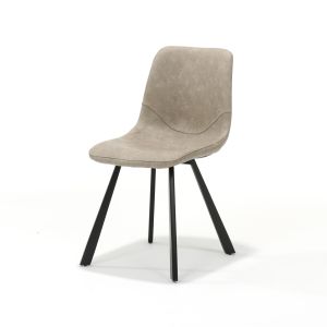 Stoel Bari Zwart Stof Vintage Beige