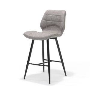Barkruk Borgo zwart Stof Soft Pebble