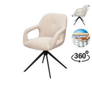 Move armstoel Stof Sahara Linen - Relax functie - frame zwart