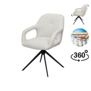 Move armstoel Stof Sahara Mushroom - Relax functie - frame zwart