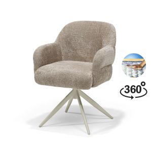 Austin armstoel Stof Cremona #14 Beige - 360 Draaibaar frame Beige P03