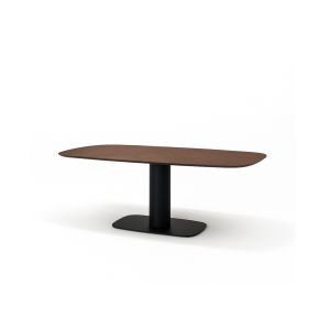Basic eetkamertafel Deens Ovaal 220X120 HPL1 Ferro Brons+TM03