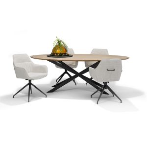 SWITCH-SOLAR Eetkamertafel 220X120 Ovaal Bardolino 