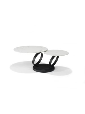 Orion Salontafel B-5706 - Wit Deckstone - 2 Bladen Draaibaar