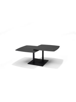 Gemini Salontafel - Zwart Deckstone - 2 Bladen Schuifbaar