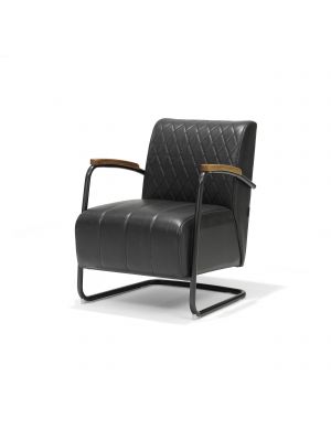 Fauteuil Wilson 1 Zwart PU Kunstleder Jaguar Zwart