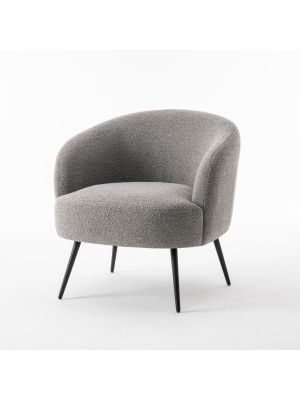 Laura fauteuil Stof Teddy Steel 149