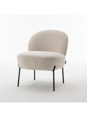 Baudin fauteuil Stof Teddy Ivory 101