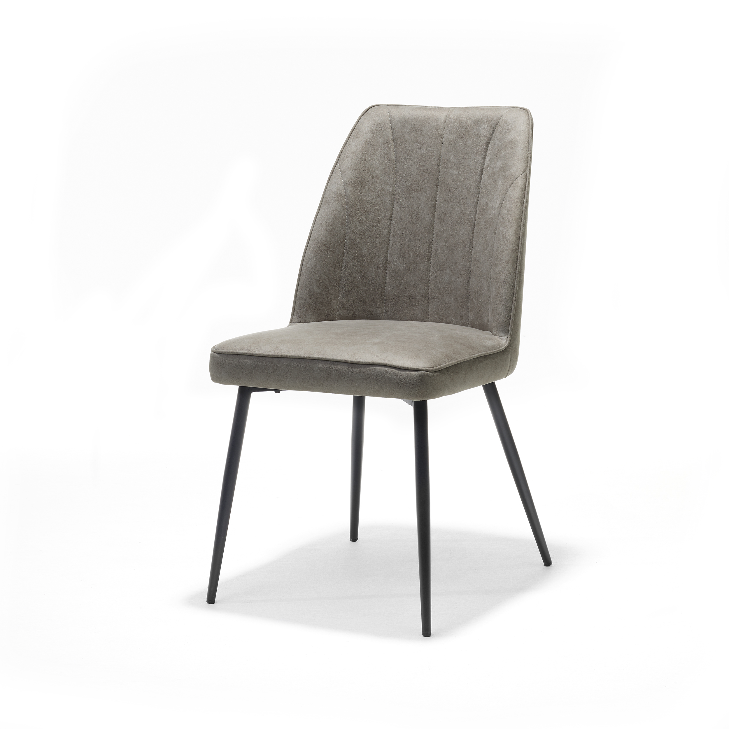 Stoel Paula zwart Stof Soft Pebble