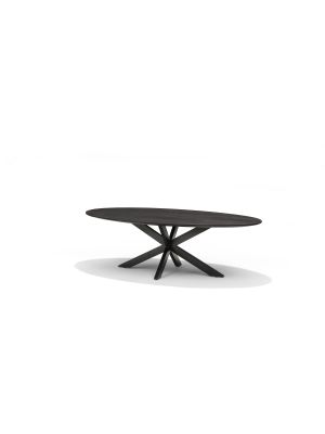 STAR Salontafel 130X70 Ovaal Mango Zwart